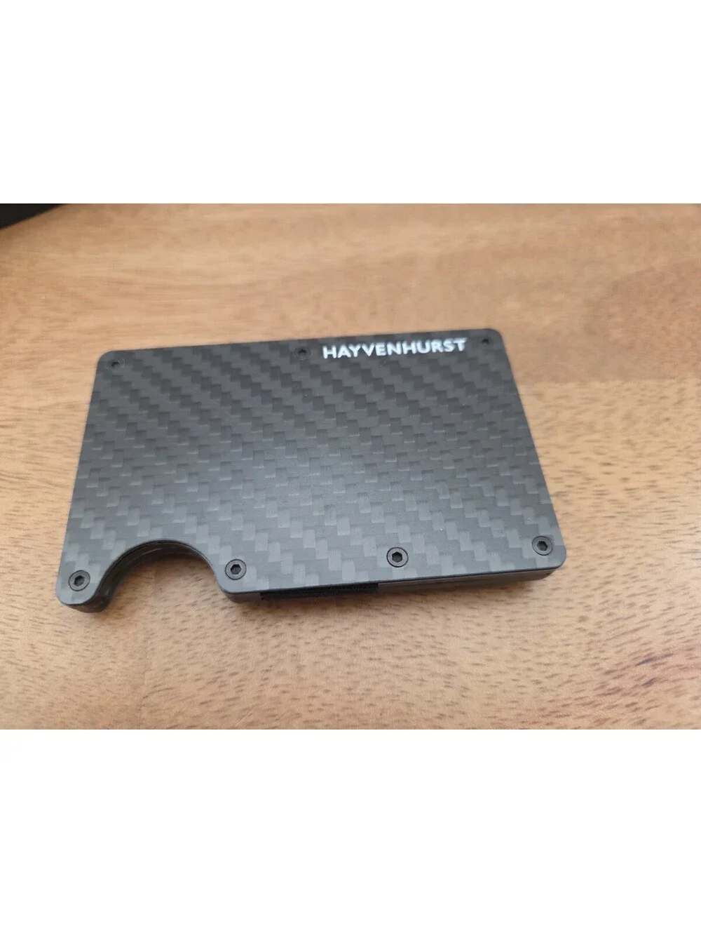 Hayvenhurst Carbon Fiber RFID Minimalist Wallet Money Clip Slim Card Holder